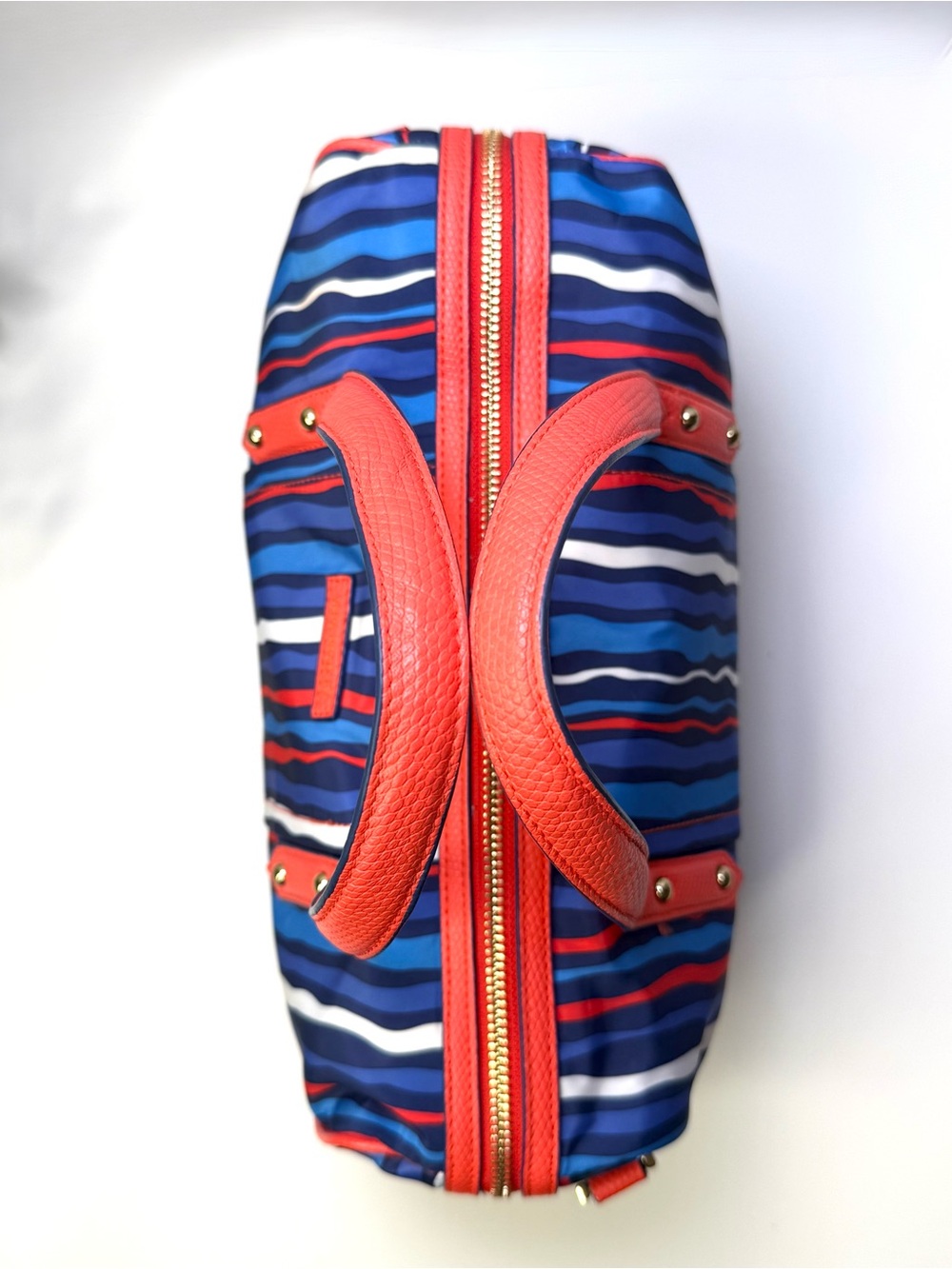 Vera Bradley Cobalt Stripe Preppy Poly Marlo Nylon Satchel Bag Crossbody Bag - Picture 12 of 16